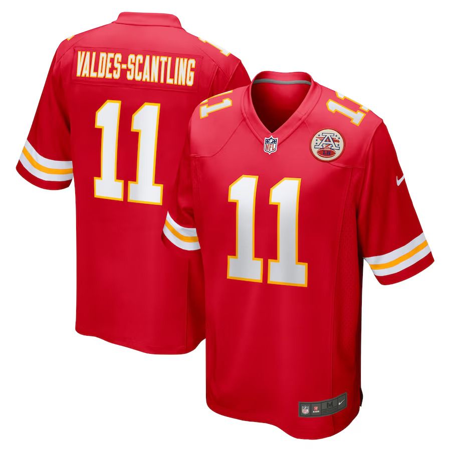 Men Kansas City Chiefs #11 Marquez Valdes-Scantling Nike Red Game NFL Jersey